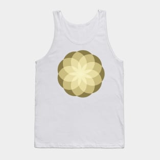 Geometric Flower of Circles (Cream) Tank Top